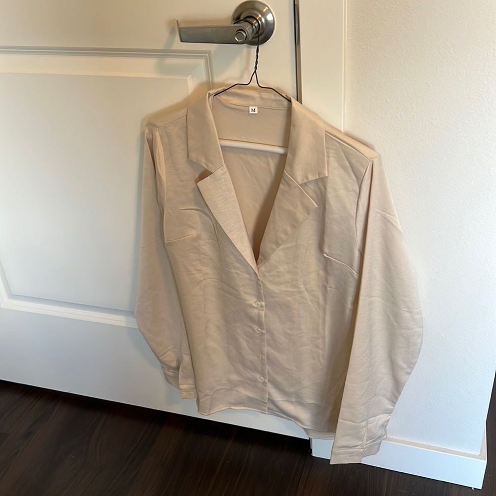 Silky beige blouse